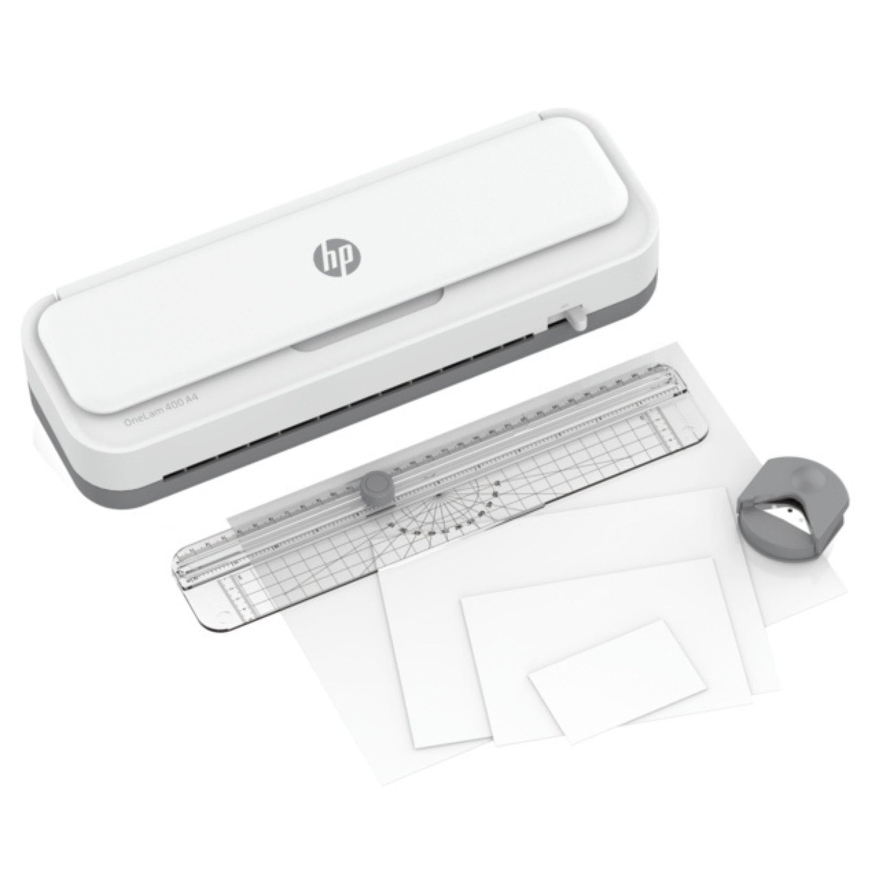 HP OneLam 400 A4 Laminator Heiß- & Kaltlaminierer mit ABS, 400 W, Beutellaminierung
